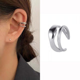 Hivava  -  Punk Silver Color Snake Ear Clip Earrings for Women Men Without Piercing Fake Cartilage Ear Cuff Earrings Jewelry 1Pcs