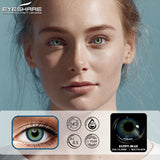 Hivava   Color Contact Lenses for Eyes 2pcs Blue Color Contact Lenses Yearly Cosmetic Contact Lenses  Beauty Makeup Color Lens