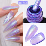 Hivava  -   7ml Purple Pink Blue Aurora Dream Color Gel Nail Polish For Manicure Pearls Shimmer Soak Off UV Gel LED Nail Art