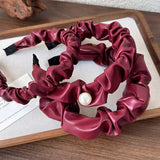 Hivava  -  Retro Red Leather Wide Sponge Headband Pearl Hair Band for Woman Fashion Temperament Hair Hoop Female Party Hair Accessories New