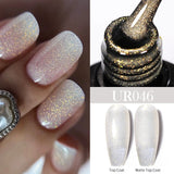 Hivava  -  7.5ml Silver Glitter Nail Gel Polish Summer Laser Gold Sequins Manicure Semi Permanent Soak Off Nail Art Gel Varnish