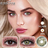 Hivava  Natural Colored Contact Lenses For Eyes 2Pcs Blue Brown Contacts Lens Fashion Yearly Beauty Makeup Green Contact lenses