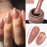 Hivava  -  7ml Dark Nude Rubber Base Gel Nail Polish Semi Permanent UV Gel LED Nail Art Varnish For Nails Manicure DIY Design