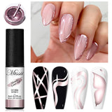 Hivava  -  5ml Metallic Liner Painting Gel Nail Polish Chrome Rose Gold Silver Super Bright Mirror Effect Drawing Gel Nail Varnish