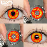 Hivava  -  Hot Sale 1 Pair Halloween Colored Contact Lenses Cosplay Red Eye Lenses Anime Soft Beautiful Pupil Anime Yellow Lens