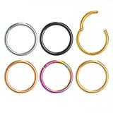 Surgical Titanium Hinged Segment Nose Ring Open Small Septum Piercing Nose Earrings Women Men Ear Nose Piercing Body Jewelry