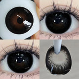 Hivava  -1 Pair Purple Beauty Colored contact lenses For Eyes Halloween Makeup Lens Pupils Fashion Big Eye Lenses Myopia Lenses