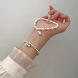 Hivava  -   Bracelet Pearl Lily Flower Beads Geometric Punk For Woman Girl Fashion Jewelry Gift Dropship Wholesale