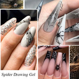 Hivava  -  5ml Silver Gold Spider Drawing Gel Nail Polish Spider Wire Drawing Painting Liner Nail Art Gel Varnish DIY Manicure