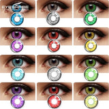 Hivava 2pcs Color Contact Lenses For Eyes Anime Cosplay Colored Lenses Blue Red Multicolored Lenses Contact Lens Beauty Pupils