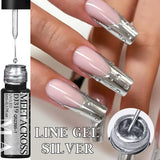 Hivava  -   5ml Sliver Metallic Liner Gel Nail Polish Super Bright Mirror Effect Painting Drawing Line Graffiti Stripe Nail Art