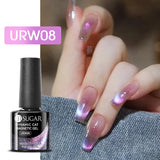 Hivava  -  7ml Silver Glitter Cat Magnetic Rubber Base Gel Semi Permanent Soak Off UV LED UV Nail Art Varnish Construction Gel