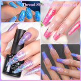 Hivava  -  7ml Thread Shell Rubber Base Gel Nail Polish 2 In 1 Aurora Pearly Shells UV LED Nail Art Gel Varnish For Nails