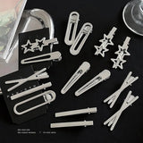 Hivava  -  3Pcs/Set Sweet Fashion Metal Hairpin Non Slip Hairpin Geometric Hollow Hair Pin Women Barrettte