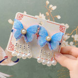 Hivava Butterflies and Rabbits Falling in Love Under the Lunar Eclipse Cottagecore Princesscore Fairycore Princesscore Coquette Soft Girl Kawaii Hair Clip Accessory Set