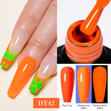 Hivava  -  7ml Fluorescent Glow In Dark Gel Nail Polish  Neon Luminous Gel Vernis Semi Permanent Nail Art UV LED Varnish Design