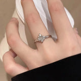 Hivava  -  Irregular Cross Star Opal Rings Y2K Natural Stone Star Ring for Women Men Couple Rings Moonstone Zircon Ring Unisex Jewelry