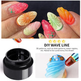 Hivava  -  5 IN 1 Clear Water Ripple Gel Polish 5ml No-wipe Top Coat Reinforcement Adhesive Nail-Shape Wave Gel Nail Polish