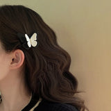 Hivava  -  New Korean Simple Retro Black And White Stereo Acrylic Butterfly Hair Clip Claw Hair Accessories For Woman Girls