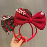 Hivava  -  Christmas Bow Tie Hair Band Cartoon Hair Clip Merry Christmas Holiday Party Headband Gifts Children's Cosplay Hair Accessories