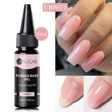 Hivava  -  30ml Refilled Rubber Base Gel Big Capacity Crystal Nude Pink Clear Soak Off UV LED Nail Art Varnish Constructed Gel