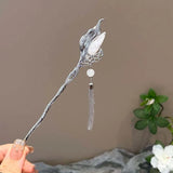 Hivava  -  Vintage Moonstone Hair Sticks for Women New Chinese Style Metal Long Tassel Chain Hair Pins Headwear Hair Accessories