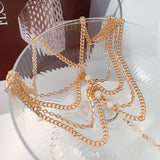 Hivava  New Beach Barefoot Sandal Jewelry Elegant Bride Sexy Women's Fashion Charm Layer Chain Link Crystal Beads Foot Anklet Bracelet