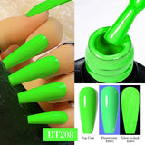 Hivava  -  7ml Fluorescent Glow In Dark Gel Nail Polish  Neon Luminous Gel Vernis Semi Permanent Nail Art UV LED Varnish Design