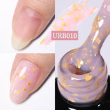 Hivava  -  7ml Champagne Gold Reflective Glitter Rubber Base Gel Nail Polish Sparkling Glowing Semi Permanent Nail Art UV Gel