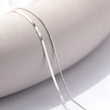 Hivava  S925 Silver Double Layer Box Chain Snake Clavicle Chain Necklace Female Fashion Hip-hop Retro Unique Design Fine Jewelry