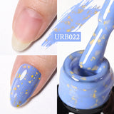 Hivava  -  7ml Champagne Gold Reflective Glitter Rubber Base Gel Nail Polish Sparkling Glowing Semi Permanent Nail Art UV Gel