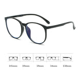 Hivava  Korean Big Frame Anti-blue Glasses Women Lovely Plain Glasses Men Eyewear Cute Decorative Computer Glasses