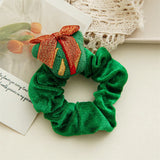 Hivava  -  Girls Christmas Flannel Ponytail Holder Hair Ties Santa Claus Elk Velvet Hair Rope Creative Kids Scrunchies Hair Accessories