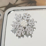 Hivava  -  1/5pcs Snowflake Rhinestone Hair Clips Crystal Hairpin for Women Barrette Wedding Bridal Christmas Ornaments Hair Accessories