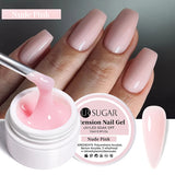 Hivava  -  15ml Extension Gel Nail Polish Hard Jelly Build Nail Gum Clear Nude Natural Color French Soak Off UV Construction Gel