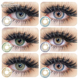 Hivava  1pair Colored Contact Lenses for Eyes Natural Contacts Lens SIAM Blue Lenses Fast Delivery Gray Eyes Contacts Lenses