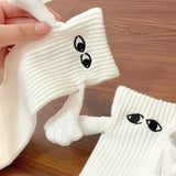 Hivava  Creatiove Socks Magnetic Socks Cartoon Couples Hosiery with Hand Simple Ins Style Socks Clothes Accessories