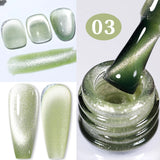 Hivava   -  Mint Green Color Cat Magnetic Gel Nail Polish Sparkle Glitter Gel Varnis Semi Permanent 10ml for Summer Manicure DIY