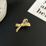 Hivava  -  Korean Metal Bow Hair Clip For Women Sweet Cool Silver Color Small Side Clip Duckbill Hairpin Headwear Hair Accessories