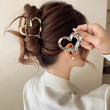 Hivava  -  6cm Liquid Love Alloy Hair Clip Golden Sliver Hairpin Women Ponytail Hair Claw Clip Fashion Styling Tools Hair Accessories