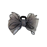 Hivava  -  jewelry Elegant Mesh Bow Hair Clips Women Ponytail Claw Clip Sparkling Rhinestone Clips Hairpin Girls Headdress Hair Accessories Gifts