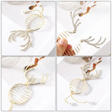 Hivava  -  New Festival Hairpin Girls Women Christmas Elk Horn Tassel Ponytail Button Hair Clip Golden Fashion Hair Accessories