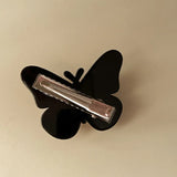 Hivava  -  New Korean Simple Retro Black And White Stereo Acrylic Butterfly Hair Clip Claw Hair Accessories For Woman Girls