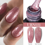 Hivava  -  7.5ml Red Glitter Nail Gel Polish Summer Laser Silver Sequins Manicure Semi Permanent Soak Off Nail Art Gel Varnish