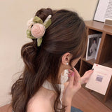 Hivava  - jewelry Spring New Women Flower Hair Claws Hair Crab For Thick Hair Barrettes Girls Fashion Ponytail Clip Headdress Accessories