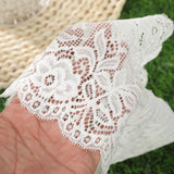 Hivava   -  Crochet Hair Scarf Bands Elastic White Turban Headband Lace Hollow Flower Headwrap Bandana for Women Fashion Hair Accessories