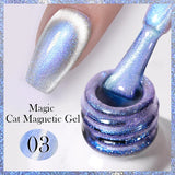 Hivava   -  Mint Green Color Cat Magnetic Gel Nail Polish Sparkle Glitter Gel Varnis Semi Permanent 10ml for Summer Manicure DIY