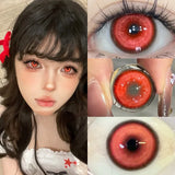 Hivava  -  Helloween Hot Selling 2pcs Colored Contact Lenses Green Eye Lens Yearly Cosplay Blue Makeup Degree 0 to -8.00 Anime Lens