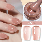 Hivava  -  Jelly Nude Gel Nail Polish 10ml Light Pink Peach Translucent Color UV Light Cure Gel Varnish Nail Art DIY at Home