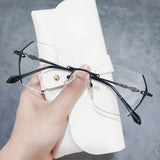 Hivava Korea Diamond Myopia Glasses Women Anti-Blue Light Square Eyewear Optical Spectacle Eyeglasses Computer Glasses Men